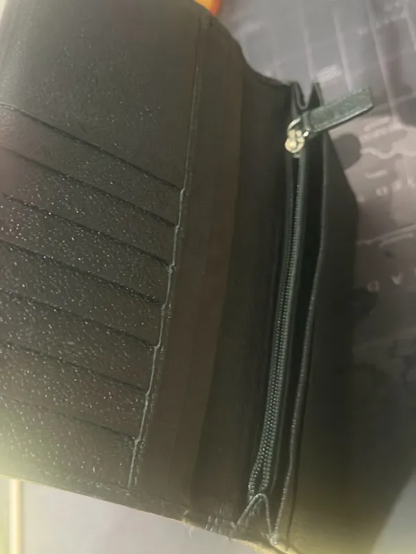 BVLGARI Mille Righe long wallet made from PVC and leather. - Image 4