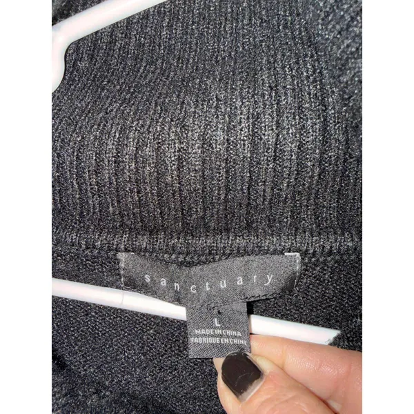 Sanctuary Black and Cream Cowl Neck Sweater with Half-Zip - Image 5
