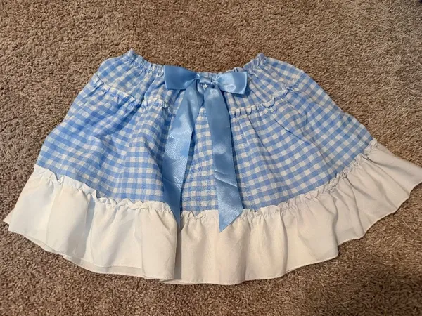 blue and white gingham skirt  - Image 2