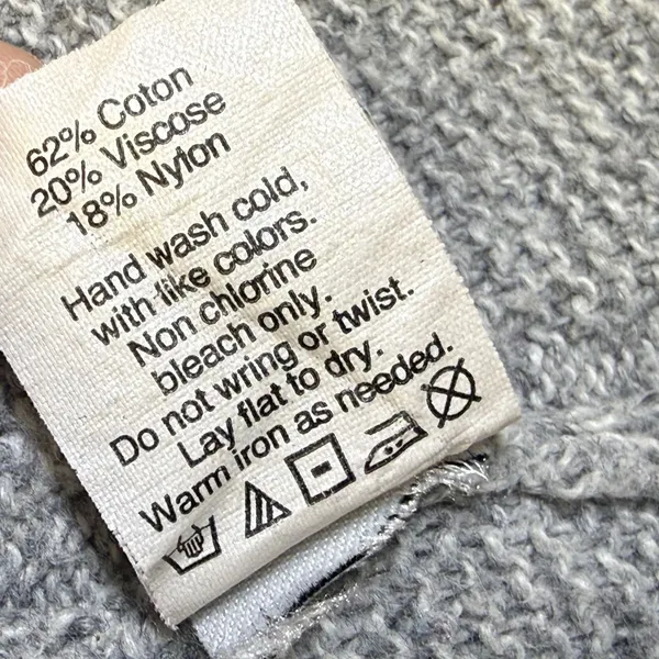 Madewell Womens Gray Textured Cotton Blend Crew Neck Sweater Large‎ F3447 FA16 - Image 6