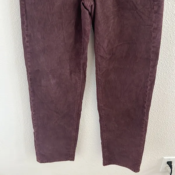 American Eagle 90s Straight Ribbed Corduroy Pants Purple Hue Fall Academia 4 - Image 4
