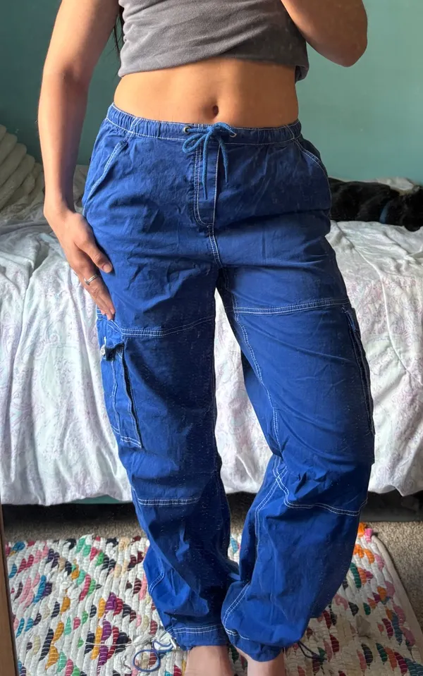 Garage Blue Cargo Pants - Image 2