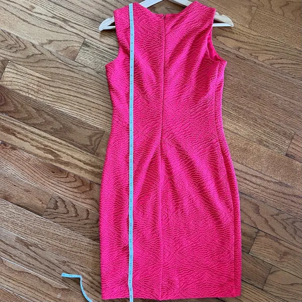 Calvin Klein Orange Textured Sheath Dress - Image 7