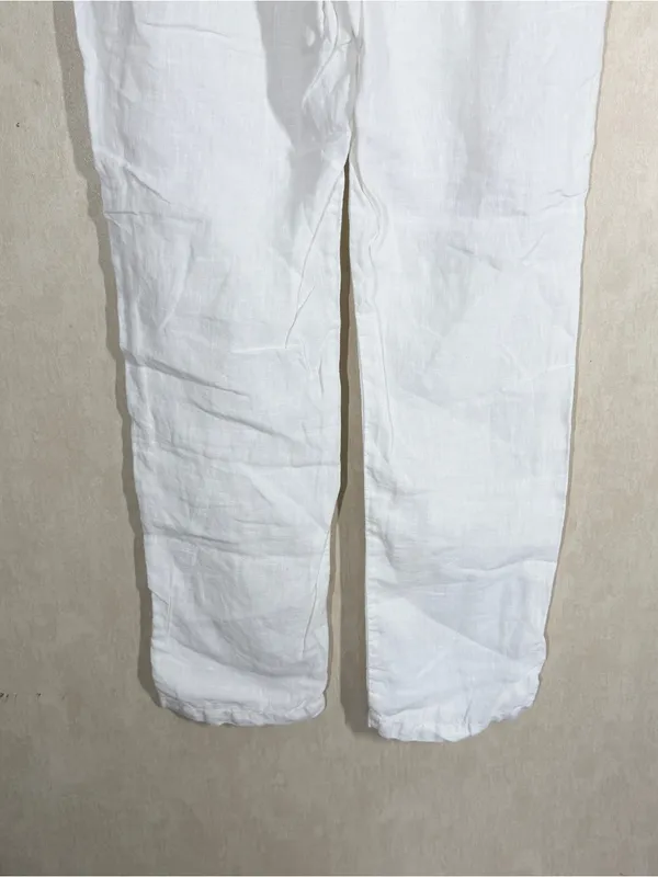 Standard James Perse Women’s 100% Linen Pants Drawstring Minimalist White 2/US 6 - Image 6