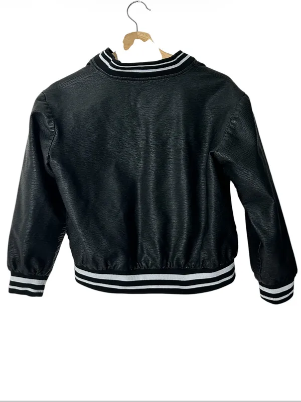 Slate & Willow Varsity Faux Leather Jacket - Image 3