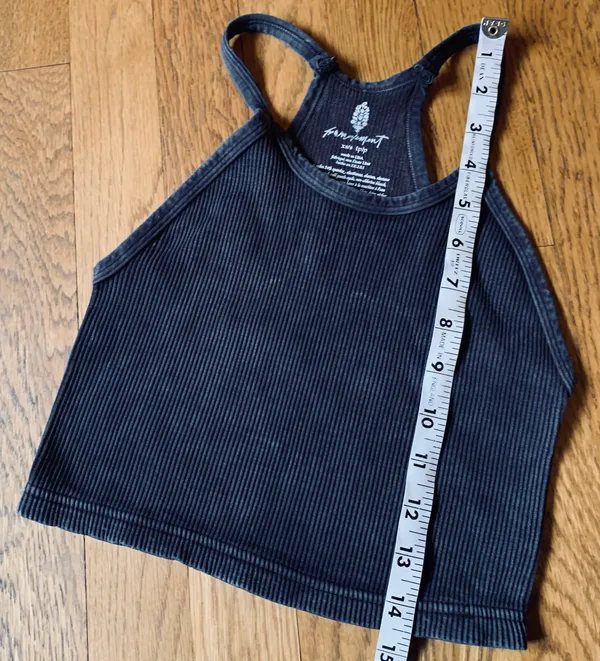 Free People happiness crop top washed black size XS/S - Image 3