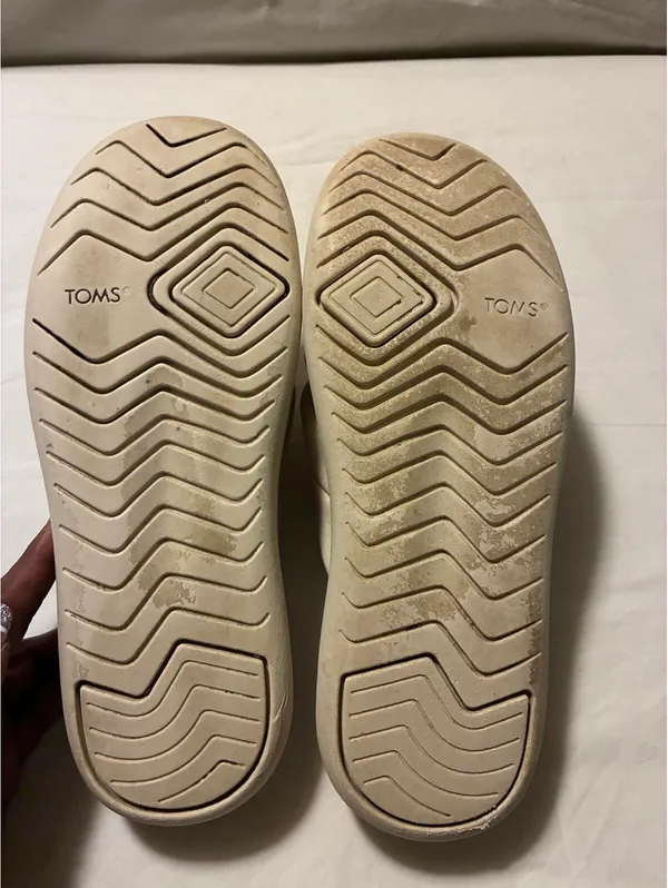 TOMS Mallow Crossover Platform Sandals in Beige Size 8 - Image 5