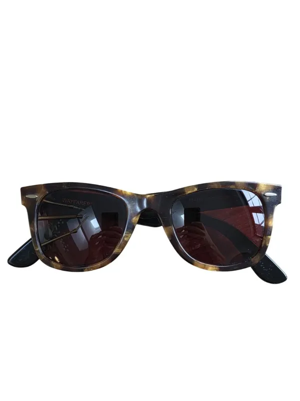 Ray-Ban Wayfarer RB2140 Sunglasses Tortoise Frame Red Lenses Italy Handmade - Image 12