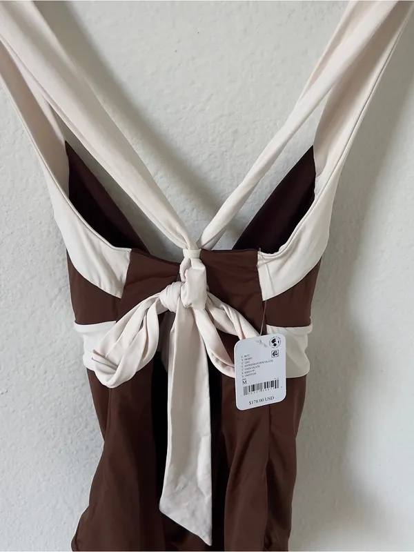 Free People Kya Remi Reversible One-Piece Swimsuit in Espresso / Chocolate Brown - Image 6