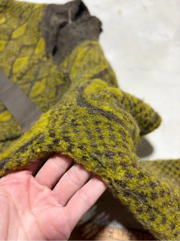Free people Green and Brown wool alpaca Cardigan medium - Image 7