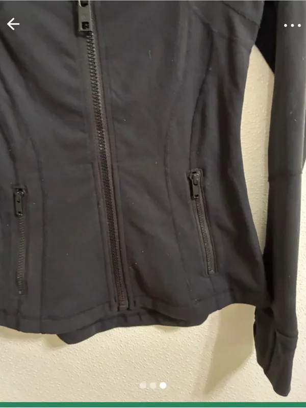 Lululemon Black Zip-Up Jacket - Sleek Fitted Style 4 - Image 3