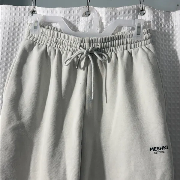 Meshki Unisex Joggers in Cream Size Small - Image 5