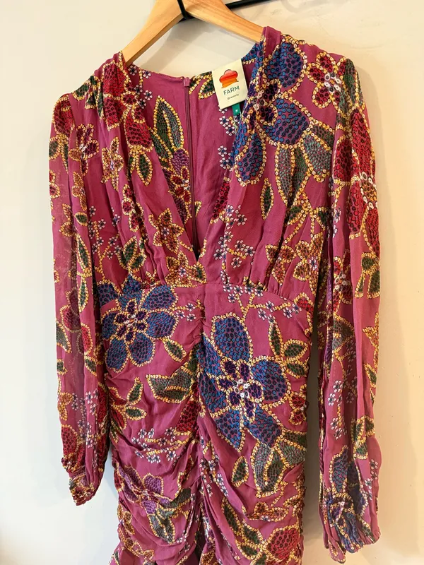 NWT Farm Rio Frilled Lace Mini Dress - Image 4