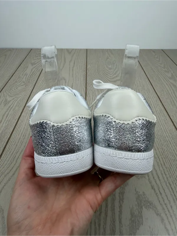 On 34th Women's Marinaa Low-Top Sneakers 7.5M Silver Crinkle Smooth $79.50 - Image 7