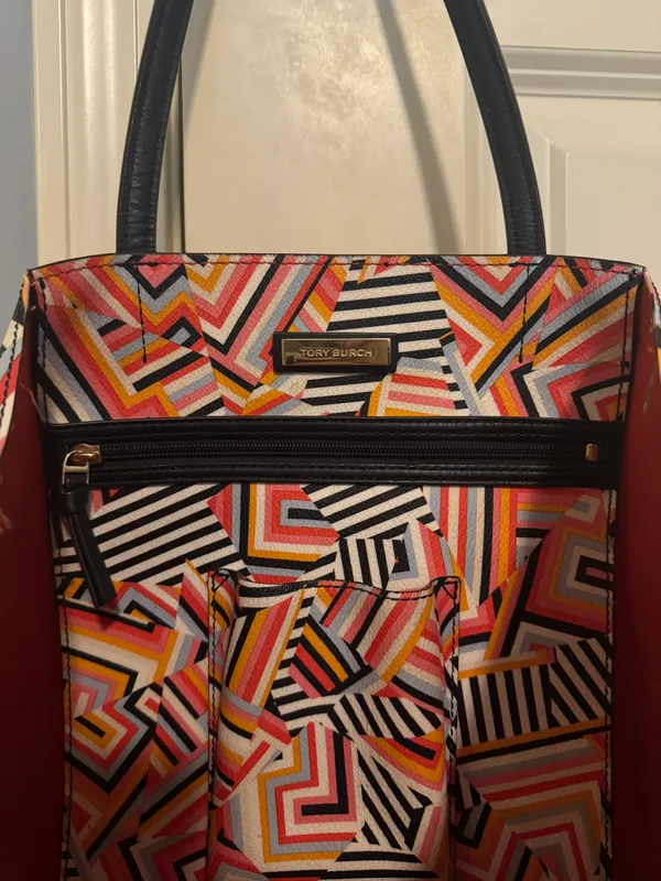 Tory Burch Colorful Tote Bag Purse - Image 6