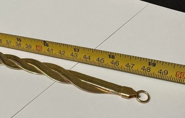 Signed Avon SP Gold Tone Woven Chain Necklace 19 Inch - Image 8