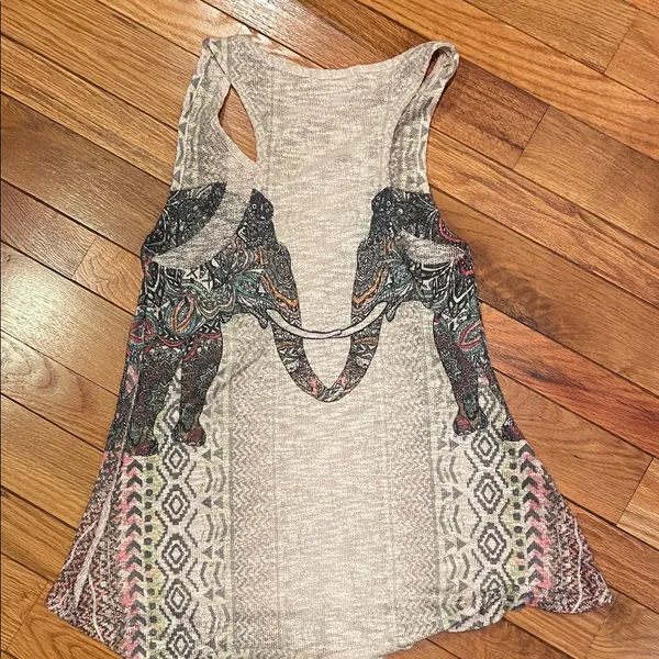 Ginger G Multicolor Elephant Print Tank Top - Image 2