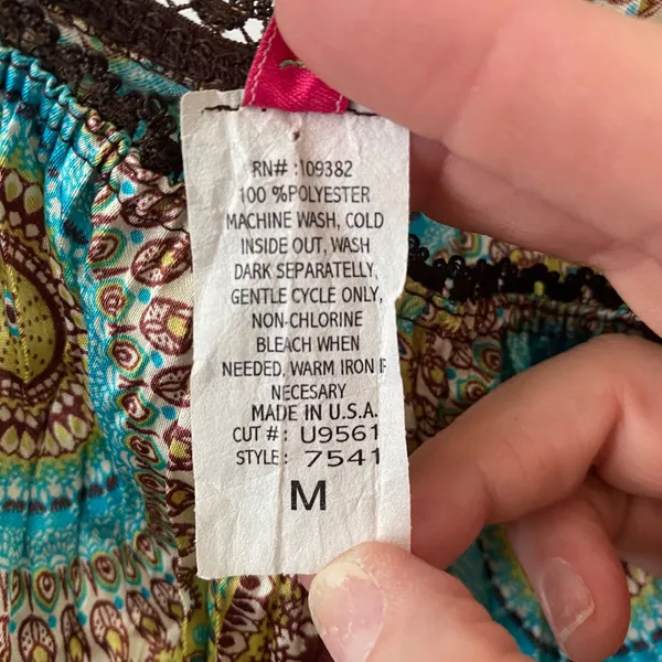 VTG Julie's Closet M‎ Multicolor Y2K Fairy 90s Maxi Skirt Lace Trim Boho Cottage - Image 6