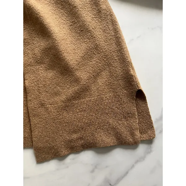 Madewell Cozy Walker Merino Wool Alpaca long Cardigan Tan Small Chic Minimalist - Image 9