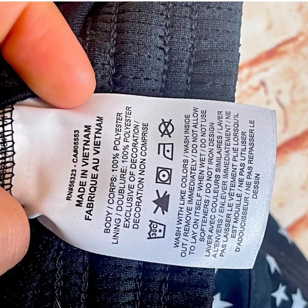 Plus Size Nike 10K Americana Running Shorts Black with Silver Star detailing - Image 7
