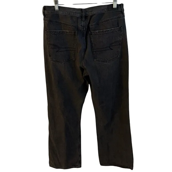 American Eagle AE ‘90s Bootcut Jean 12 Regular Women’s Black Wash 3879 - Image 3