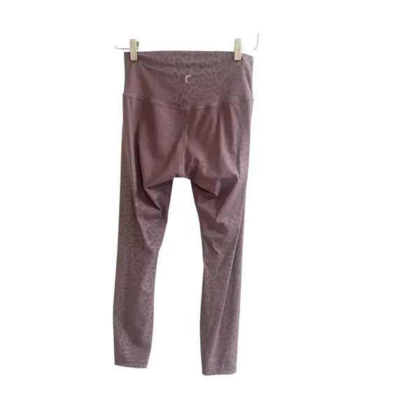 Zyia Leggings Womens Mauve Pink Leopard Print High Rise Gym Training Activewear - Image 2
