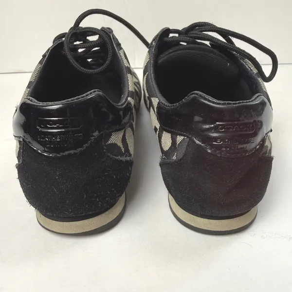 Coach Kathleen Sneaker Women 6.5M Black Grey Signature‎ C Monogram Y2K Retro - Image 4