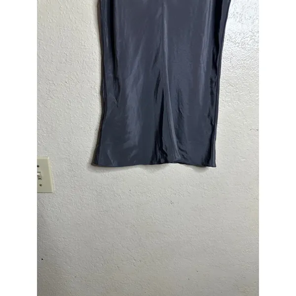 CHICJOC Silk Stretch Camisole Size 36 US4 Charcoal Gray V-Neck Minimalist Tank - Image 5