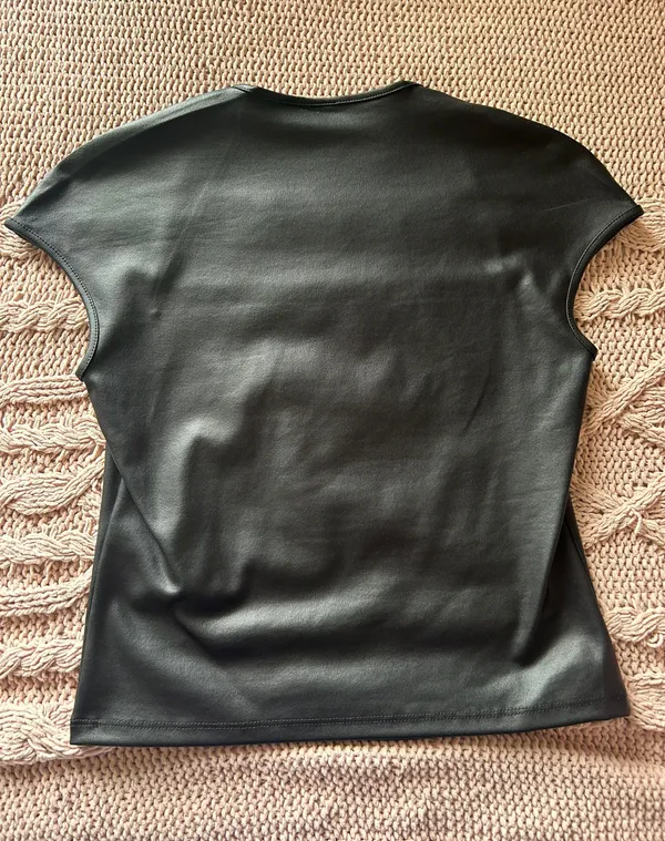 H&M Faux Leather Top - Image 2