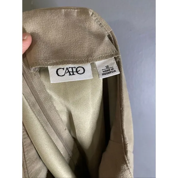Cato Brown Beige Straight Pencil Skirt Size 12 - Image 5