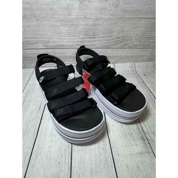 Nike Icon Classic Sandals Slides Shoes DH0224-001 Black / White Women's Size 10 - Image 4