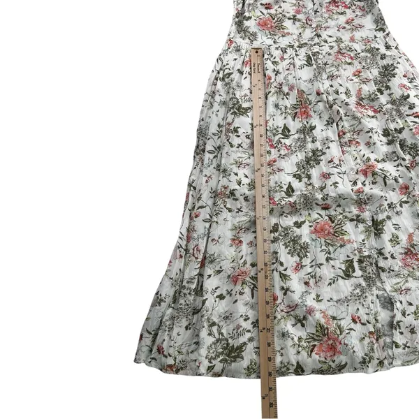 Frye Women’s Button Front Floral Gauze Sleeveless Midi Dress Romantic Size M - Image 11