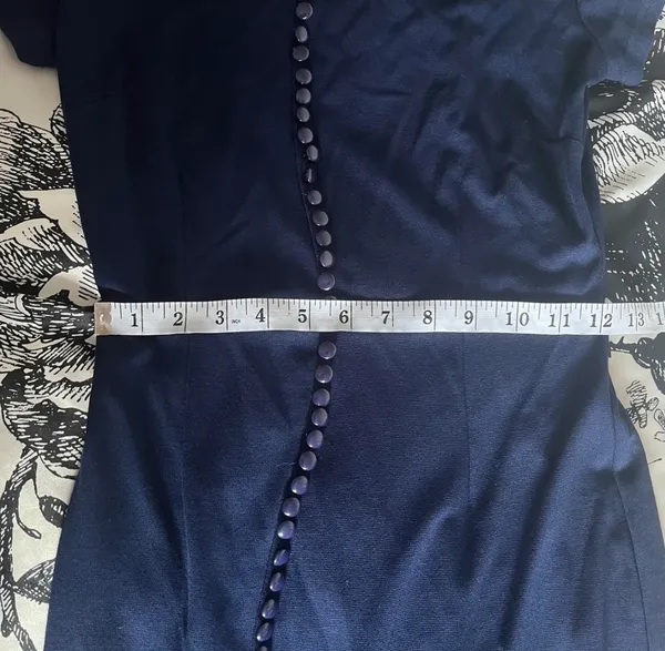 Elysiian Navy Blue Minimal Maxi Dress - Image 7