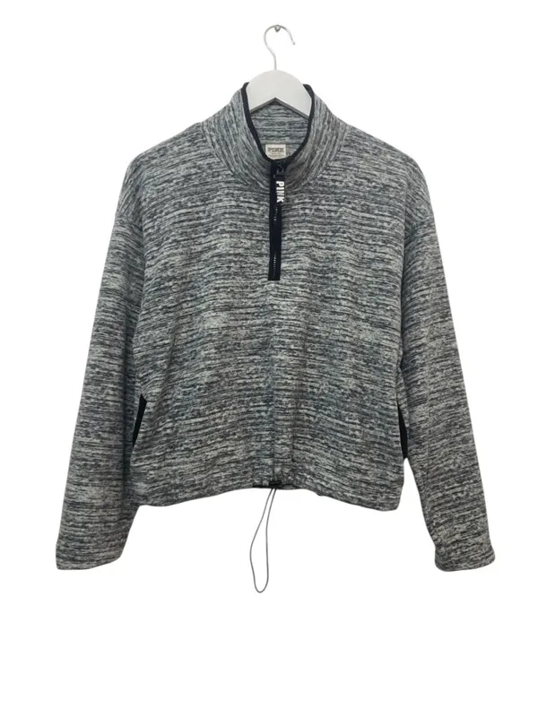 Victoria's Secret PINK Space-Dye Cozy Quarter-Zip Pullover L - Image 2