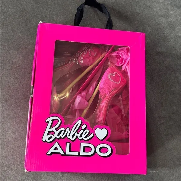 Barbie x ALDO Barbiestessy Collection Pink Translucent Pointed Toe Pumps 7 NEW - Image 3