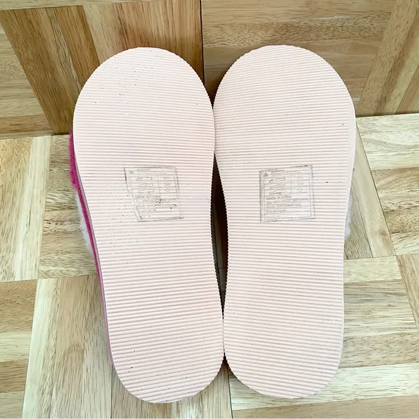 MUDD Stormy Fuchsia/White Fuzzy Elastic Slingback Slides Platform Slippers Sz 9 - Image 11