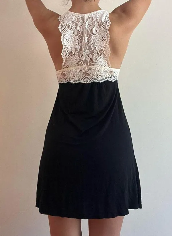 black lace y2k slip dress - Image 5