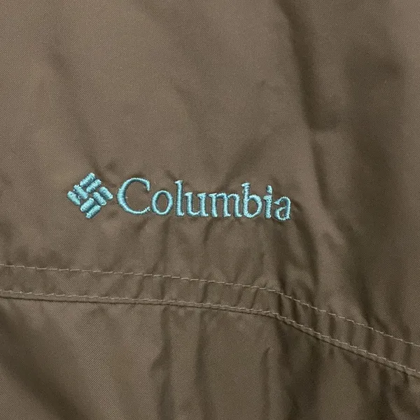 Columbia womens brown/blue full zip windbreaker size XL - Image 3