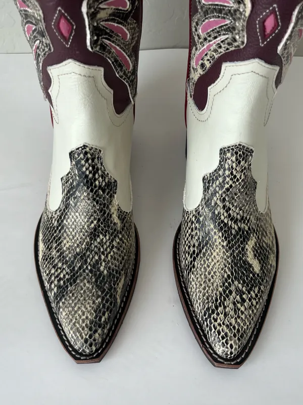 Steve Madden Arroyo butterfly multicolor Print Mid Calf Cowgirl Boots NEW 9.5 - Image 8