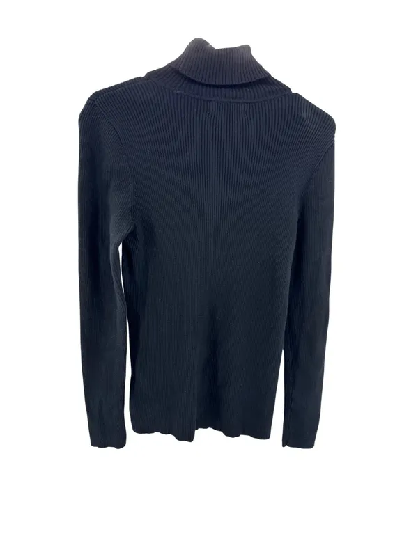 Lauren Ralph Lauren Ribbed Turtleneck Sweater Black M fall winter minimalist - Image 2