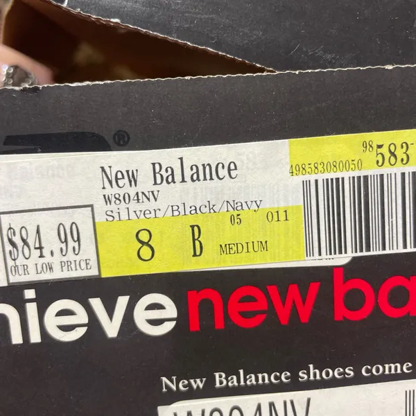 New Balance Women’s Chunky Silver Sneakers New In Box - Vintage - Size 8 W804NV - Image 12