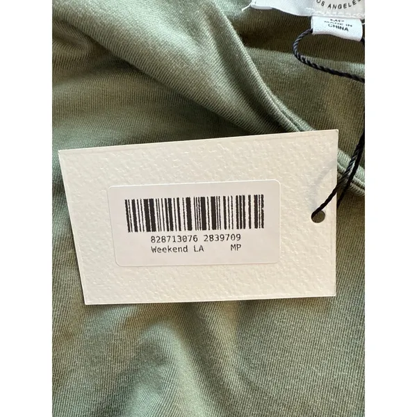 Weekend NWT Jersey Sleeveless Square Neck Midi Dress Sage Green Women's Medium - Image 4