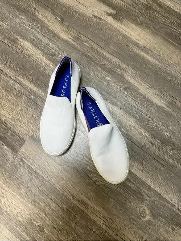 Rothy's Women’s White Slip-On Loafers with Navy Insole - Image 3