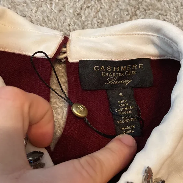Charter‎ club cashmere sweater luxury women's small - Image 2