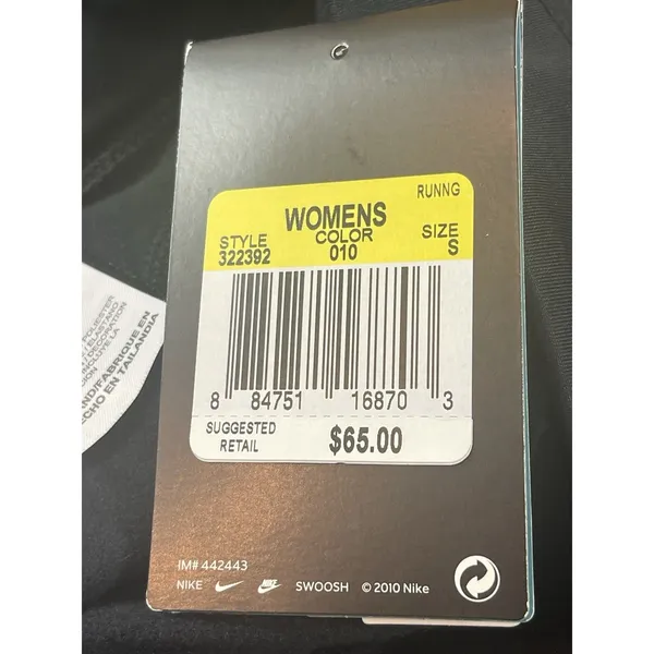 Nike Dri-FIT Running Straight Pants Womens S Black Reflective Athletic NWT - Image 6