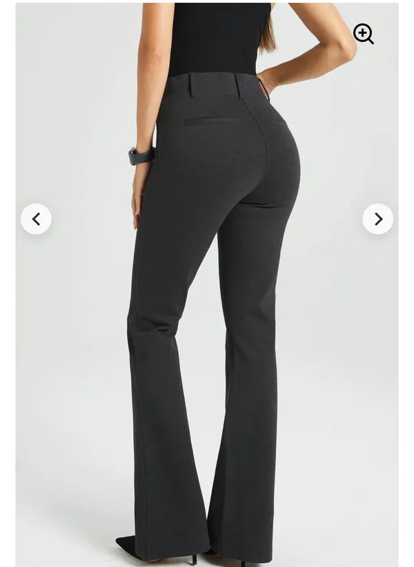 Betabrand Classic Dress Pant Yoga Pants Charcoal Size MP. Inseam 30in, waist 31in - Image 2