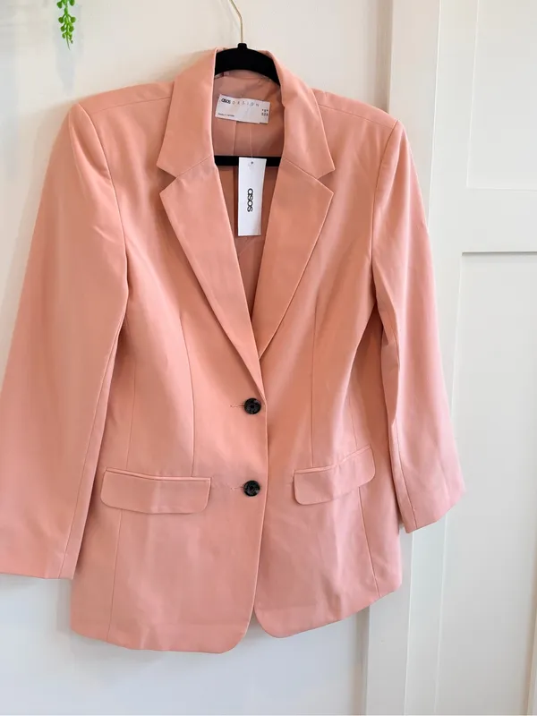 ASOS Blush Pink Tailored Blazer - Image 3