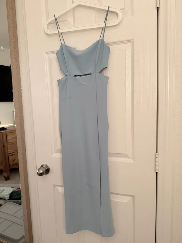 Hello Molly Dress Midi Blue Cut-Out - Image 5