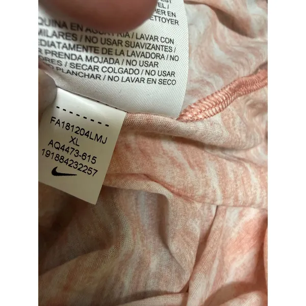 Nike Breathe Dri-FIT Open Back Training Tank Pink Space Dye XL NWT - Image 10