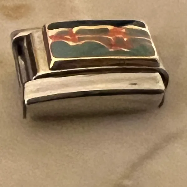 Puzzle Collection Italian 9mm Stainless Steel Golden Gate Bridge Charm Link EUC - Image 5
